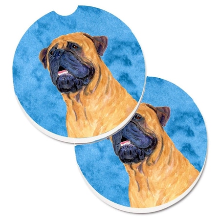 Blue Mastiff Set Of 2 Cup Holder Car Coaster